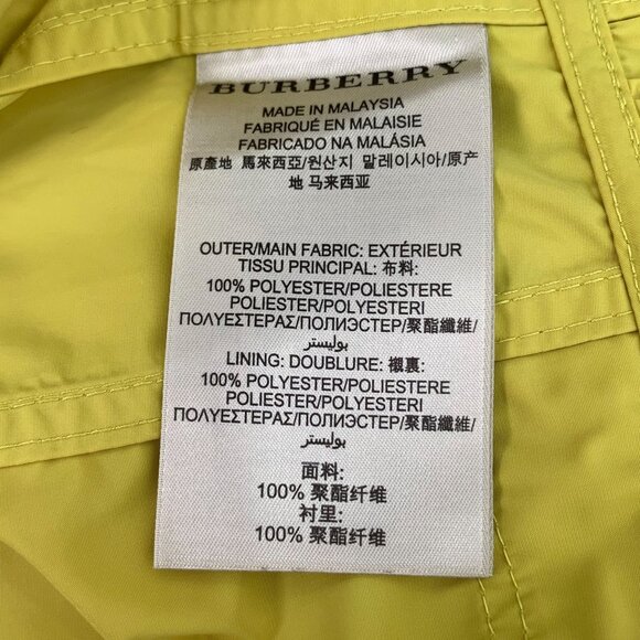 Burberry Yellow Button-Up Womens Trench Coat With Epaulets & Pockets - Picture 7 of 8
